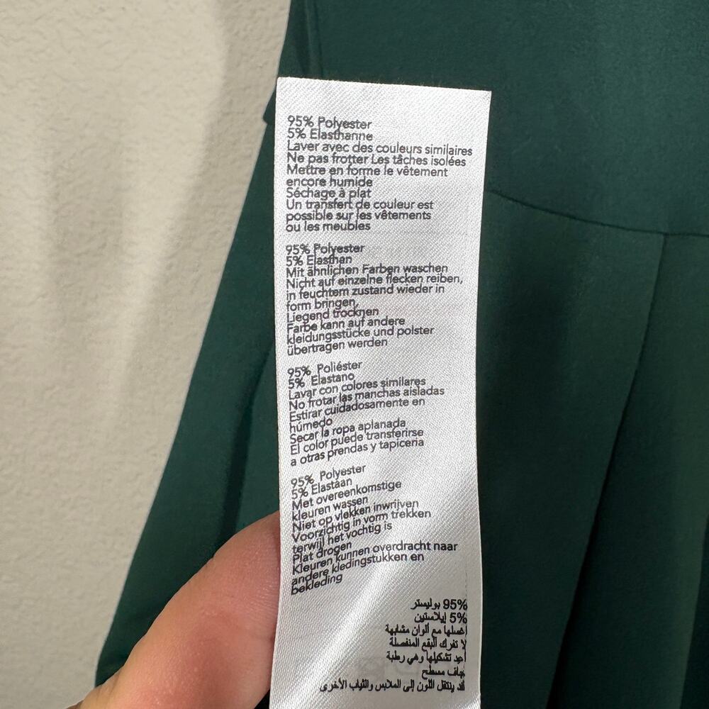 Club L London 12 Alea Dark Green Maxi Dress High Neck Scuba Crepe Gown - Picture 13 of 13